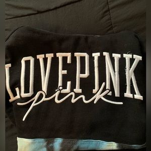 VS PINK- quarter zip oversized tie dye sweatshirt